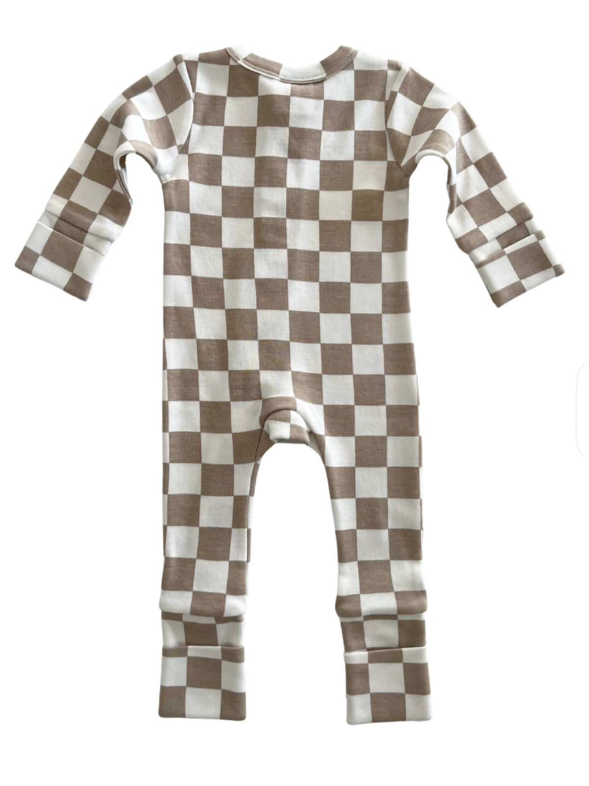 Tiramisu Checkerboard / Organic 2-Way Zip Romper (Baby-Kids)