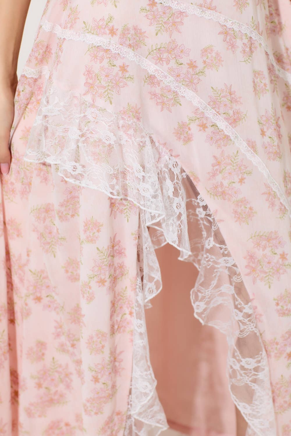Charley Floral Maxi Skirt With Slit.