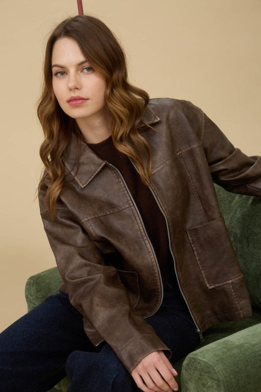 Josie Faux Leather Jacket