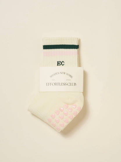 ✨ Effortless Club Retro Striped Grip Sock