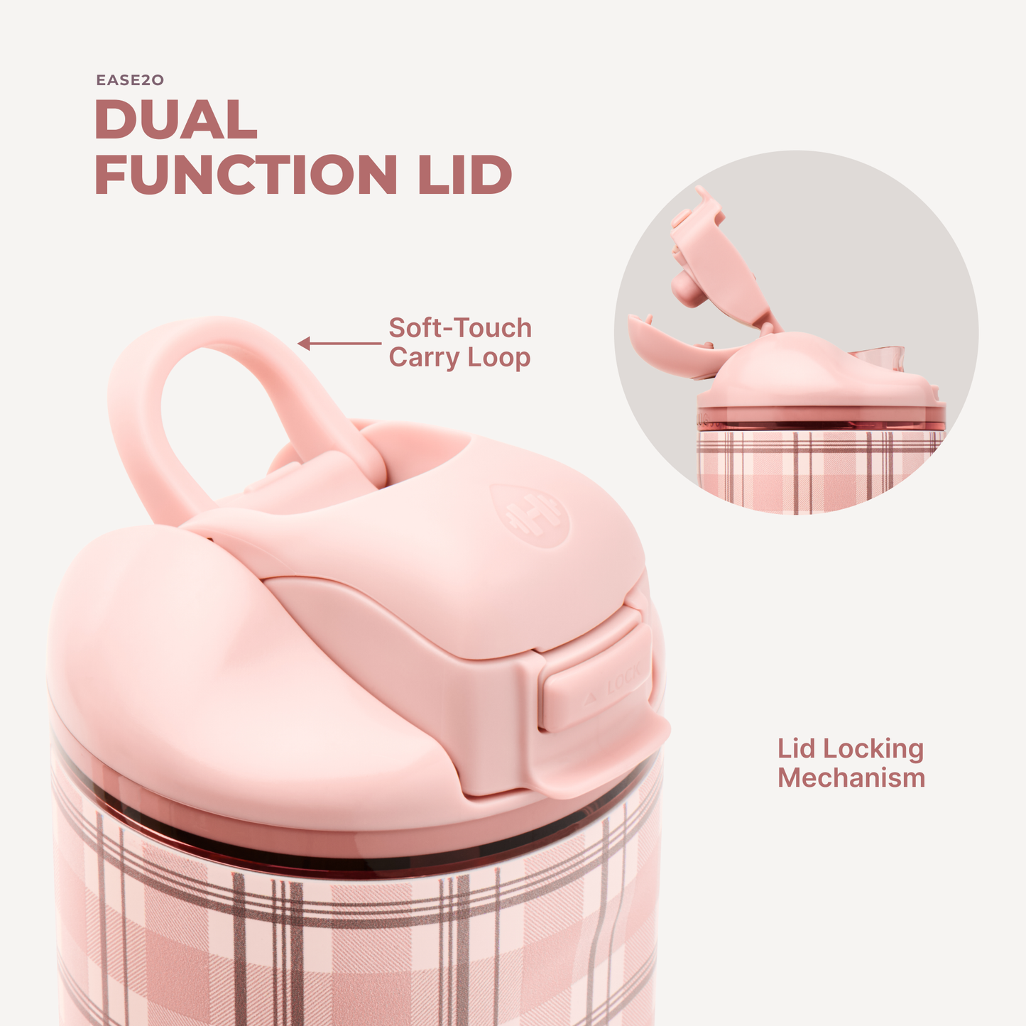 HydroJug - Pillow Talk Plaid 32 oz Ease2o