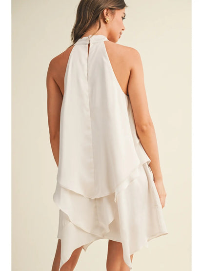 Chaney Ruffle Halter Neck Dress