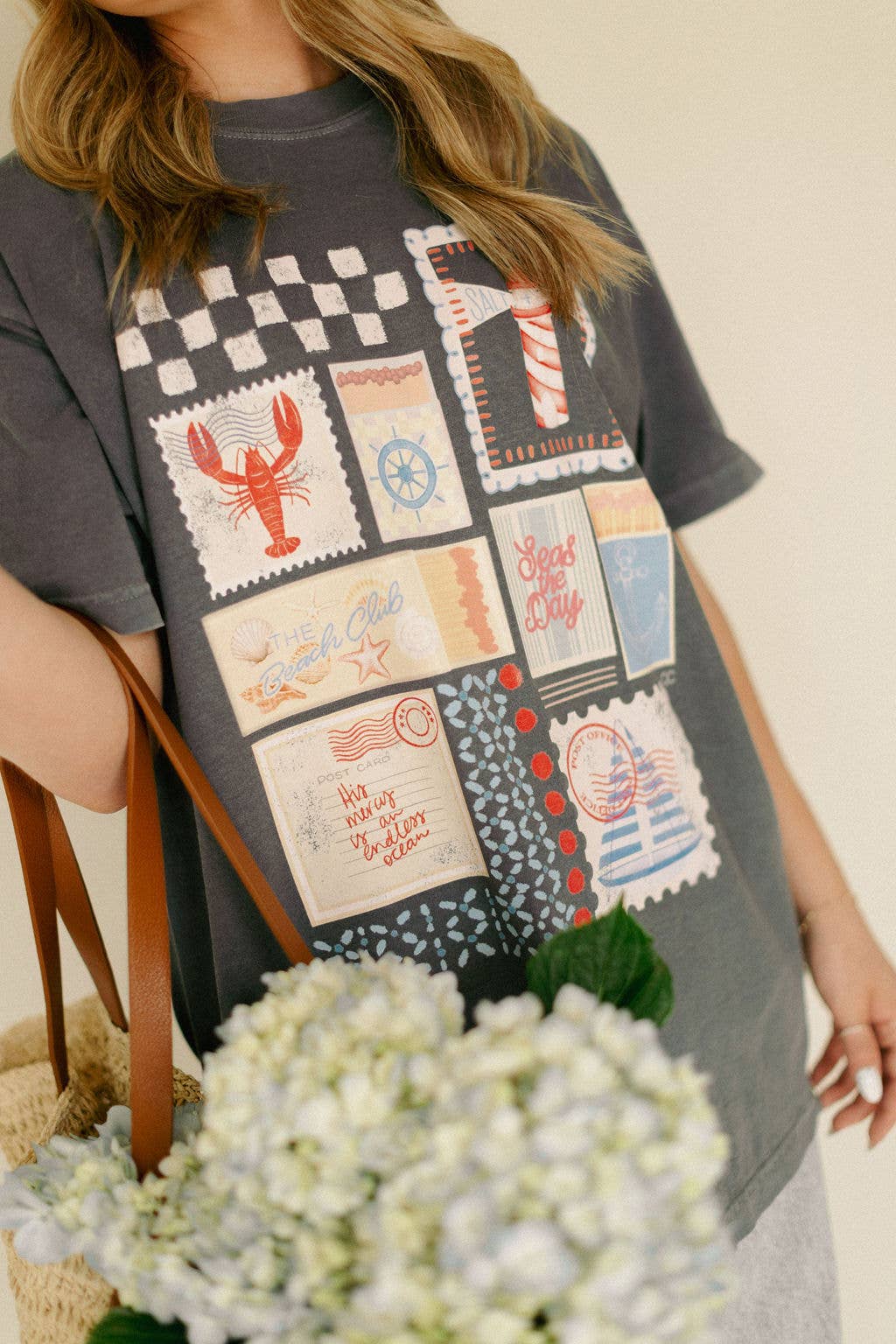 Seas The Day- Match Box Stamp Graphic Tee