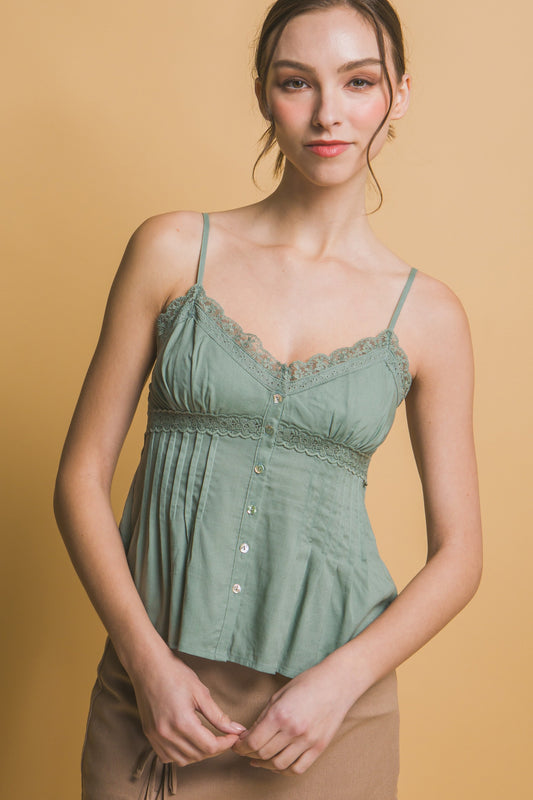 Lace Linen Top