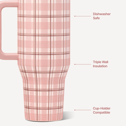 HydroJug - Pillow Talk Plaid 32 oz Traveler Tumbler