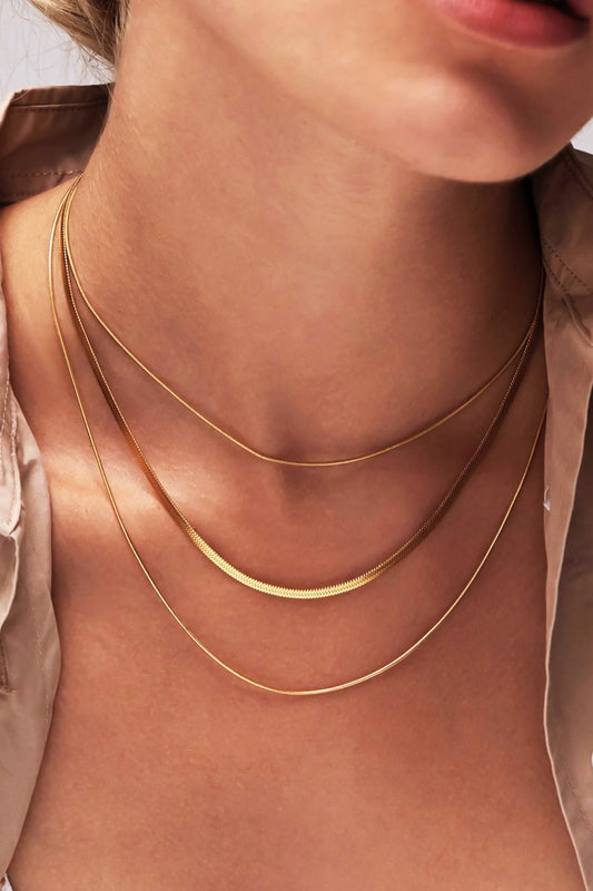 18k Gold Stainless Steel Necklace