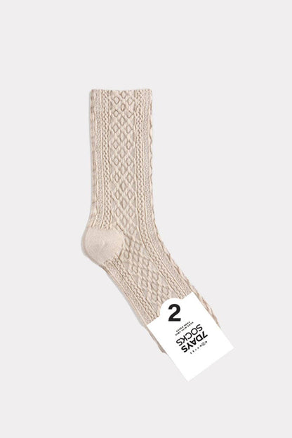 Women's Crew Waffle Twist Socks