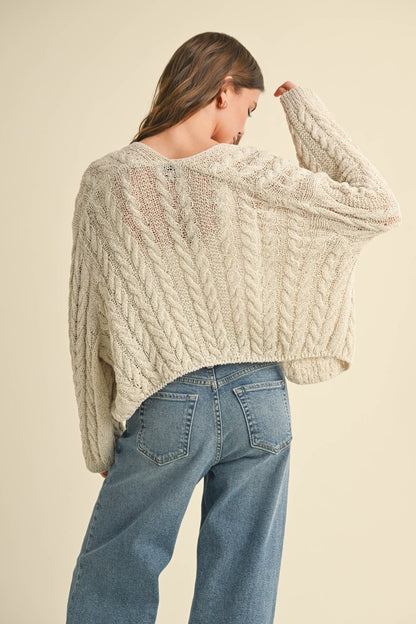 Lovey Cable Knit Cardigan