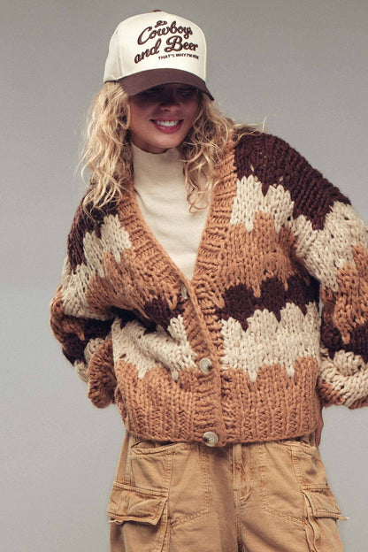 Chevron Knit Cardigan