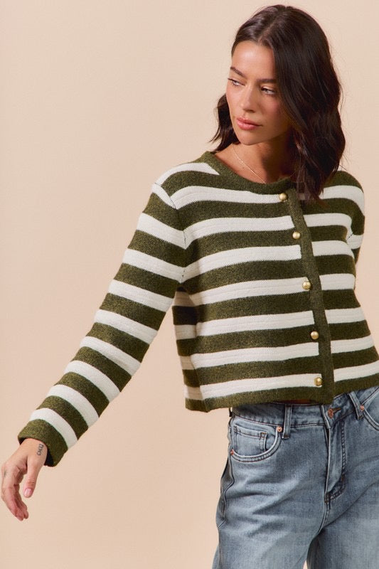 Kara Stripe Cardigan