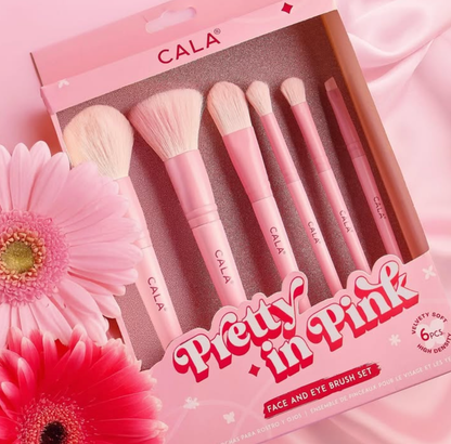 CALA Pretty in Pink 6 Piece Makeup Brush Set