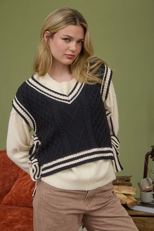 Grace Side Tie Knit Sweater (2 Colors)