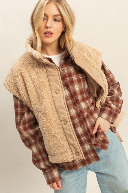 Sherpa Vest with Side Tie (Five Colors)