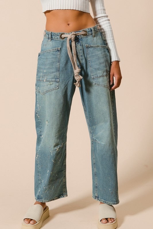 Bentlee Braided Waist Jean