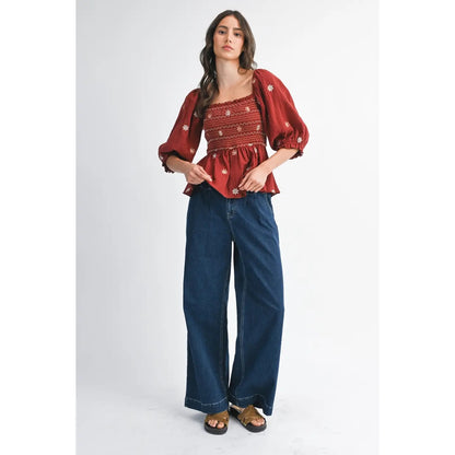 Kambria Smocked Top