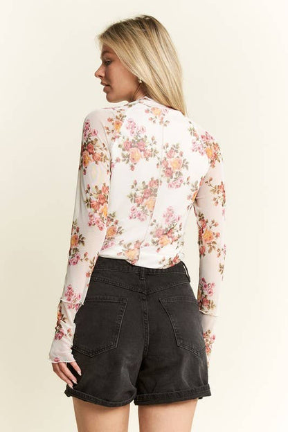 Amie Floral Mesh Top *Two colors