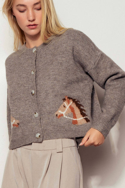 Western Horse Cardigan