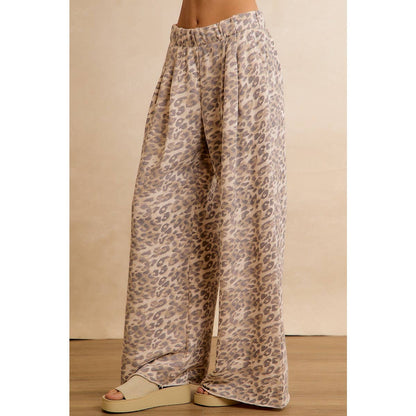 Charlie Leopard Print Wide Leg Pant