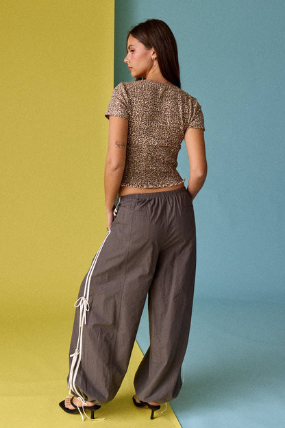 Leopard Smocked Top*