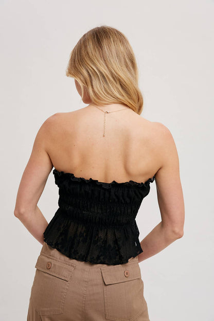 Lilly Lace Smoke Tube Top*