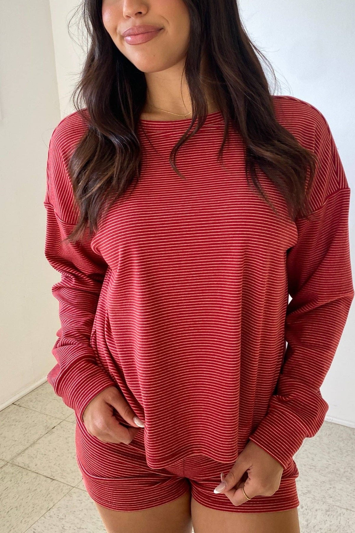 Val Striped Oversized Top