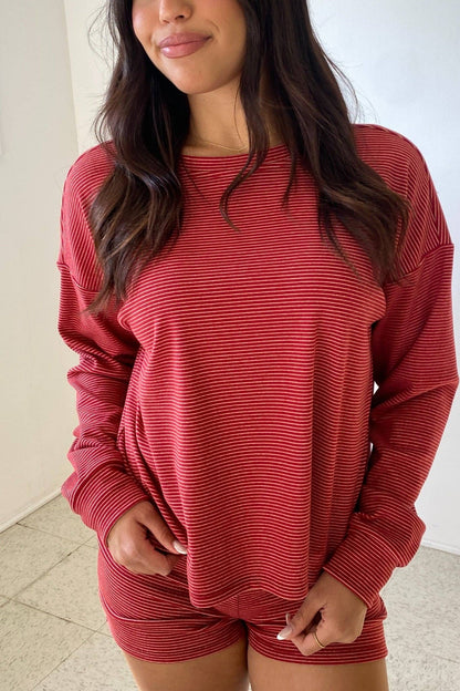 Val Striped Oversized Top