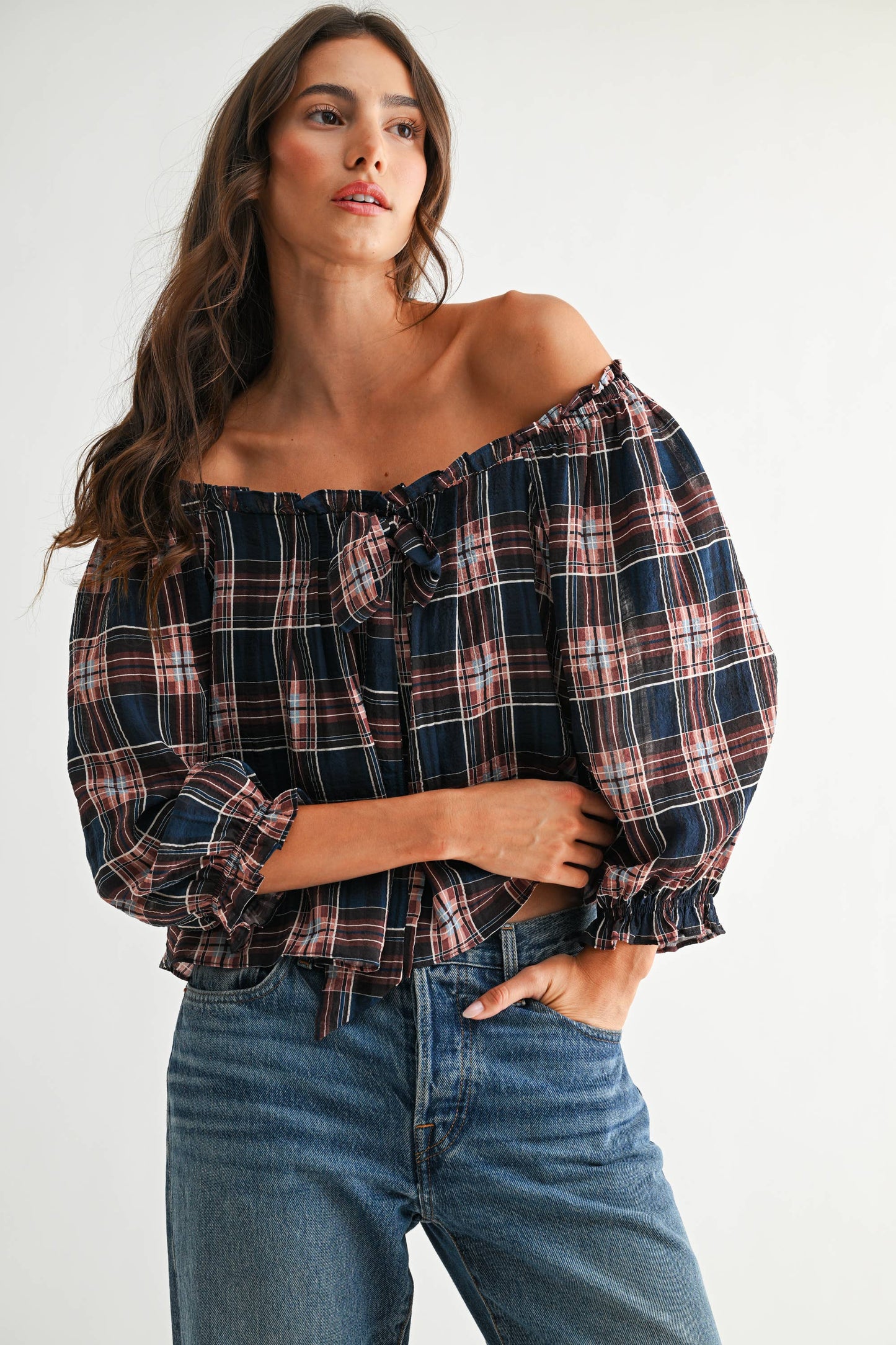 Kaye Plaid Blouse