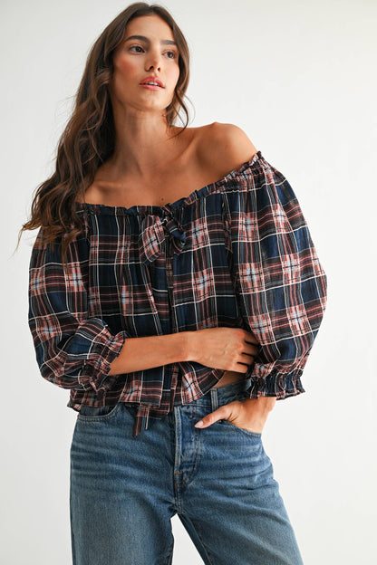 Kaye Plaid Blouse