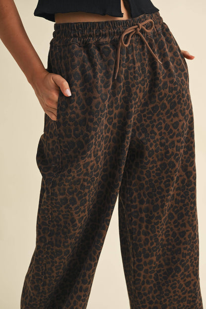 Kayla Leopard Track Pants*