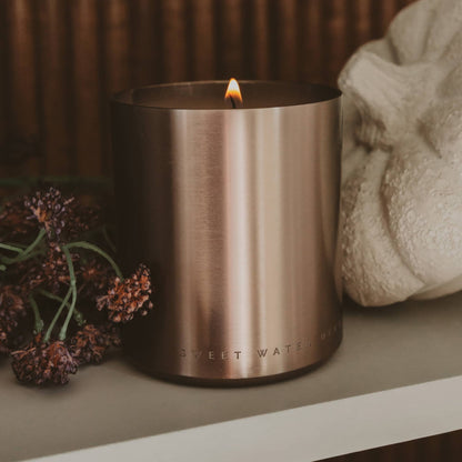 Hello Fall 10 oz Soy Candle, Metallic Jar