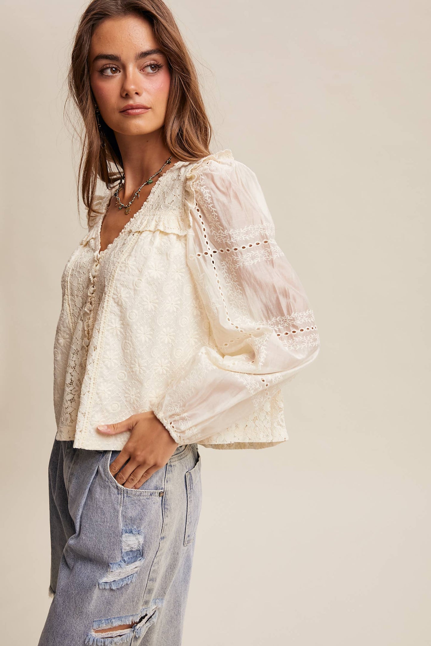 Habor Lace Blouse*