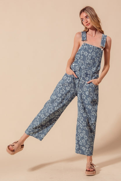 Katlynn Flower Barrel Overalls