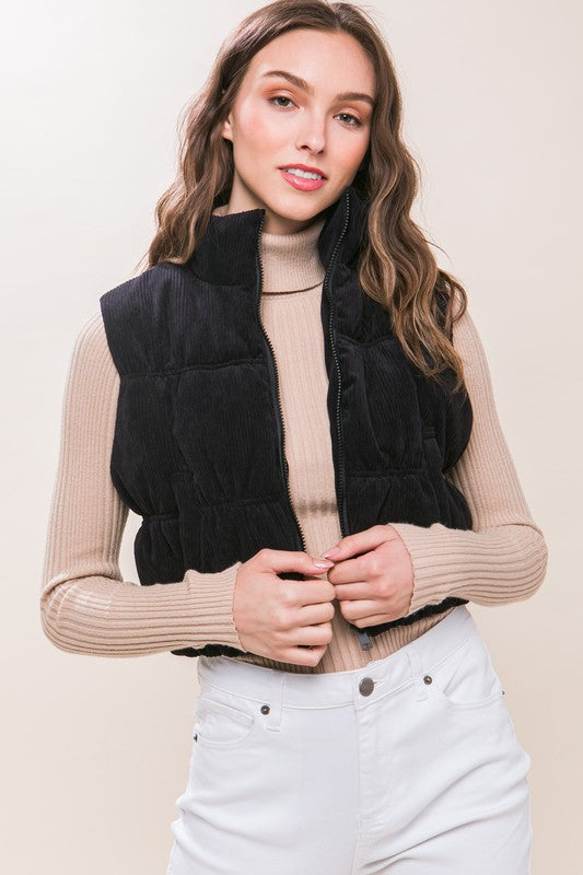 Corduroy Puffer Vest