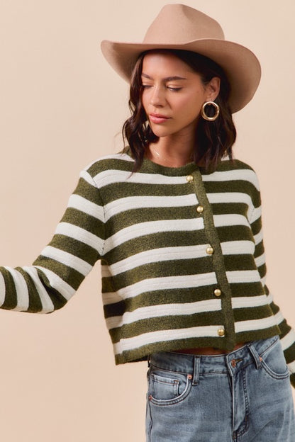 Kara Stripe Cardigan
