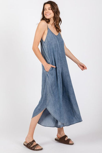 Denim Slouchy Jumpsuit