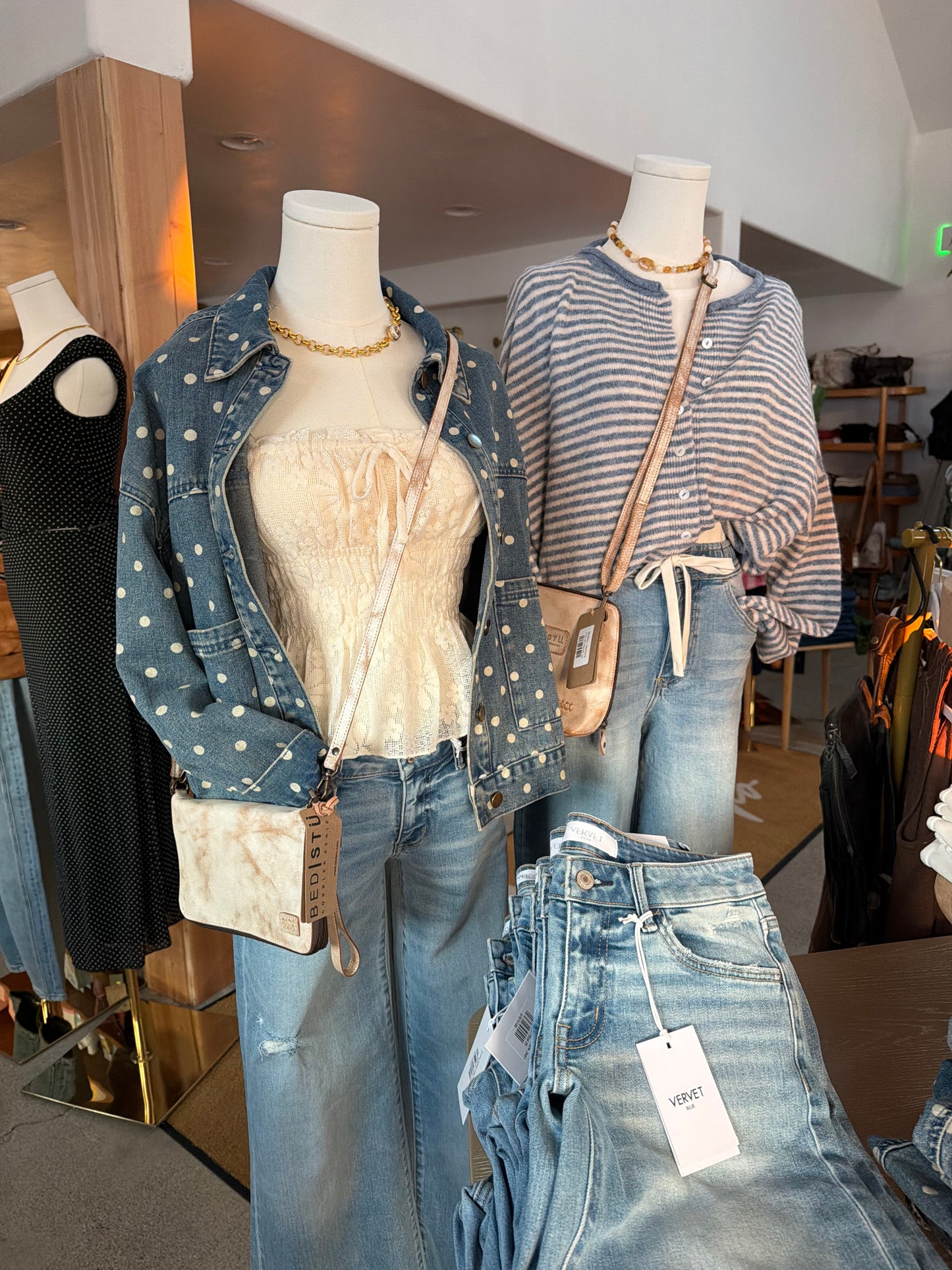 Paula Polka Dot Denim Jacket