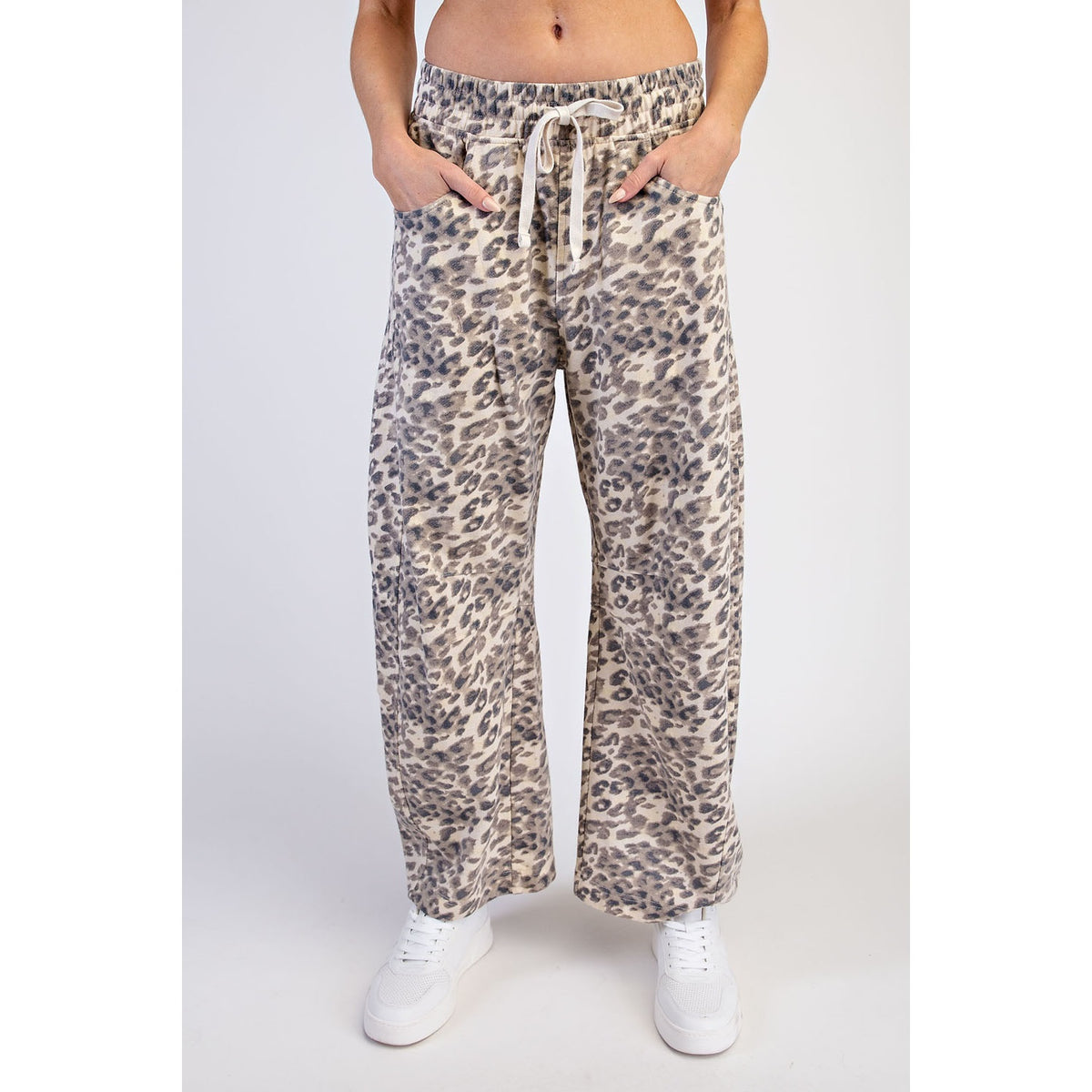 Annie Cheetah Animal Printed Barrel Pants