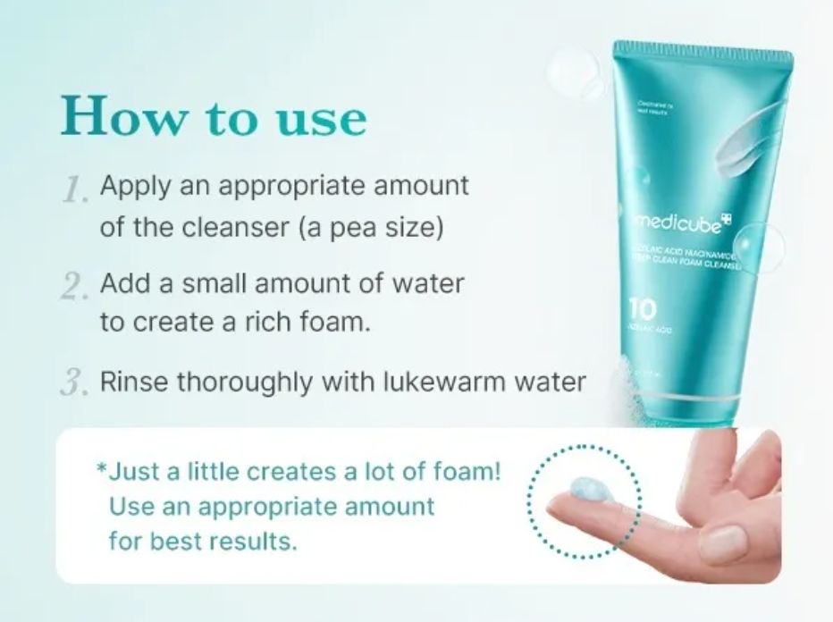 MEDICUBE Azelaic Acid Niacinamide Deep Clean Foam Cleanser