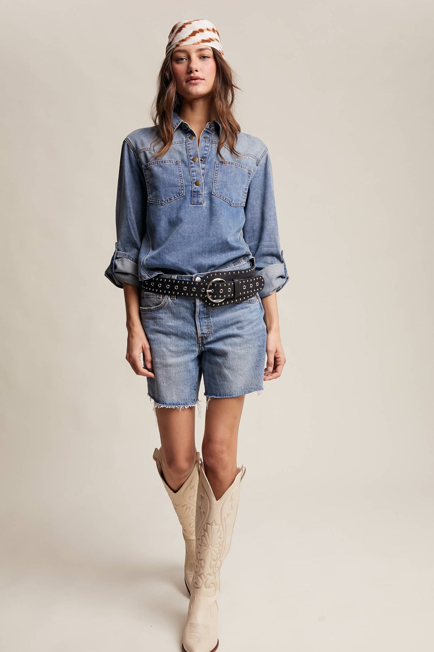 Denim Popover Shirt*