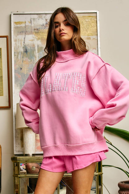 PILATES Mock Neck Sweatshirt