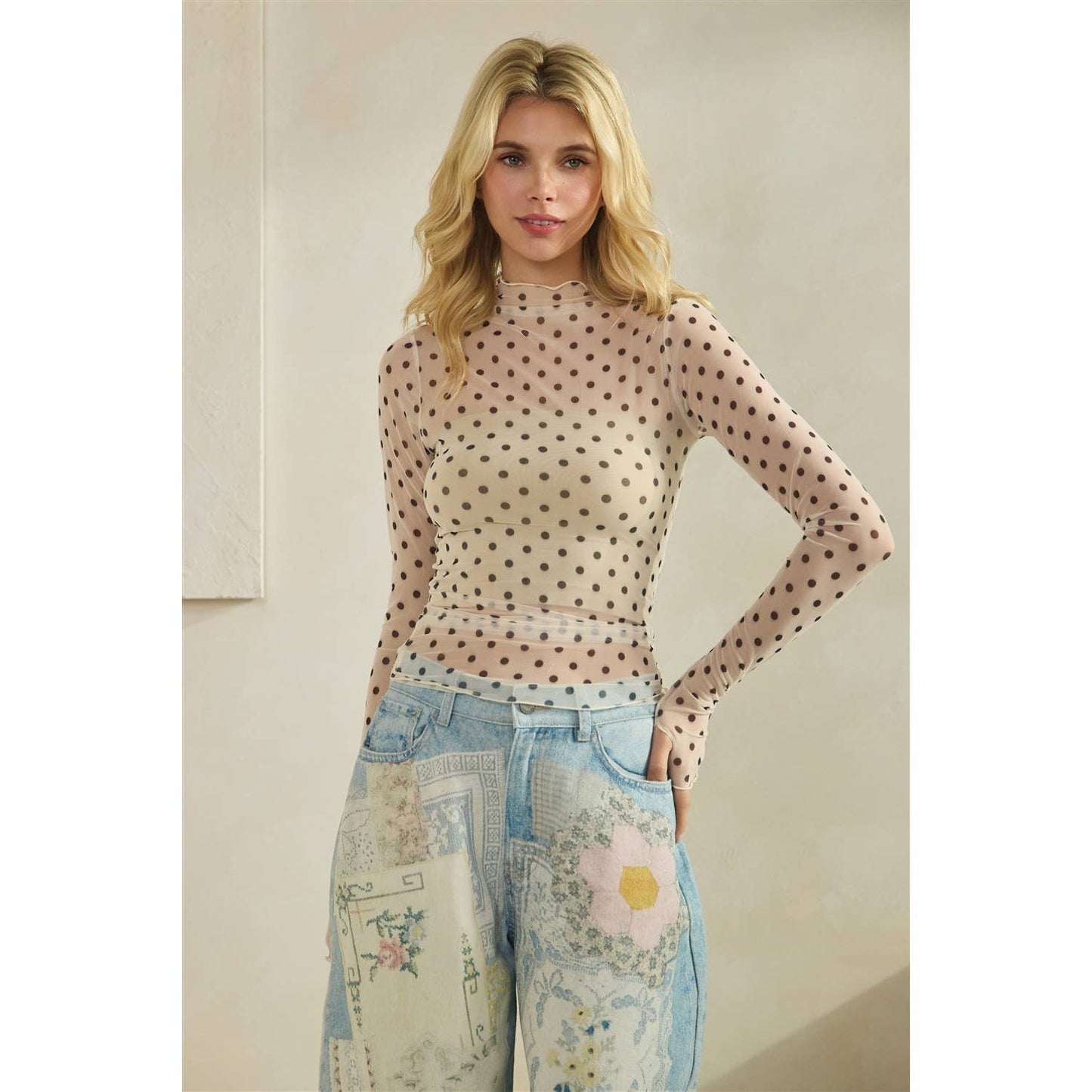 Bianca Polka Dot Lace Top