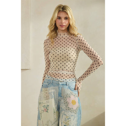Bianca Polka Dot Lace Top
