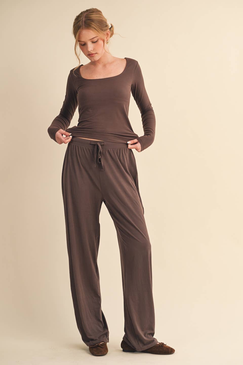 Jersey Wide Leg Pants