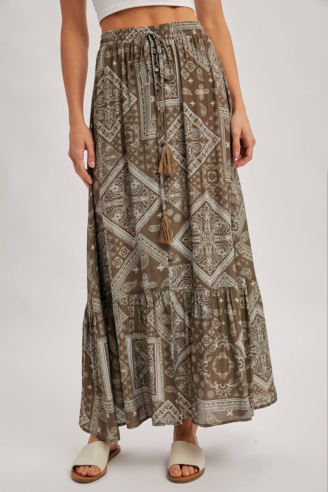 BOHO PRINT MAXI SKIRT