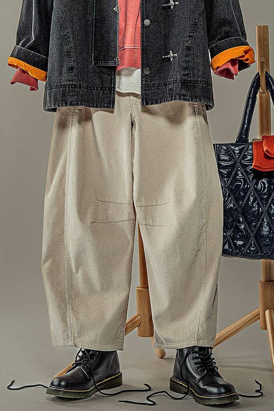 Corduroy Barrel Jeans