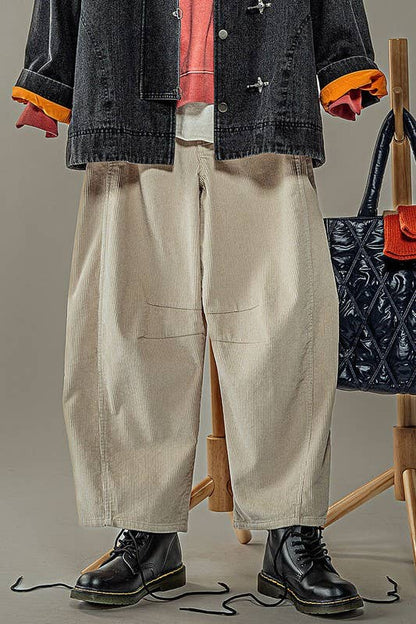 Corduroy Barrel Jeans