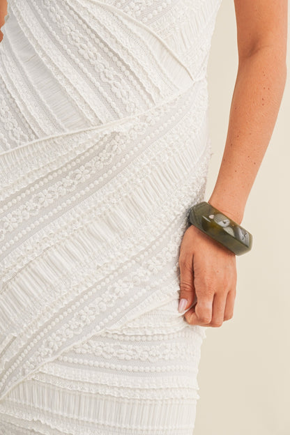 Harper Diagonal Lace Dress