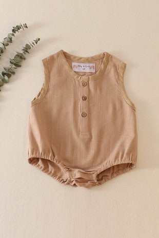 Khaki Baby Bubble Onsie