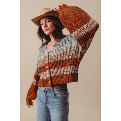 Brooke Fall Stripe Cardigan