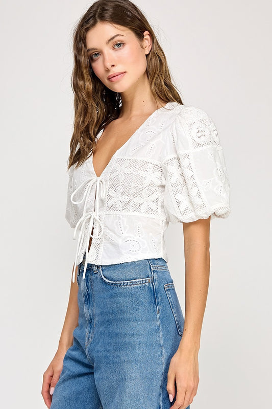 Kendal Lace Tie Top